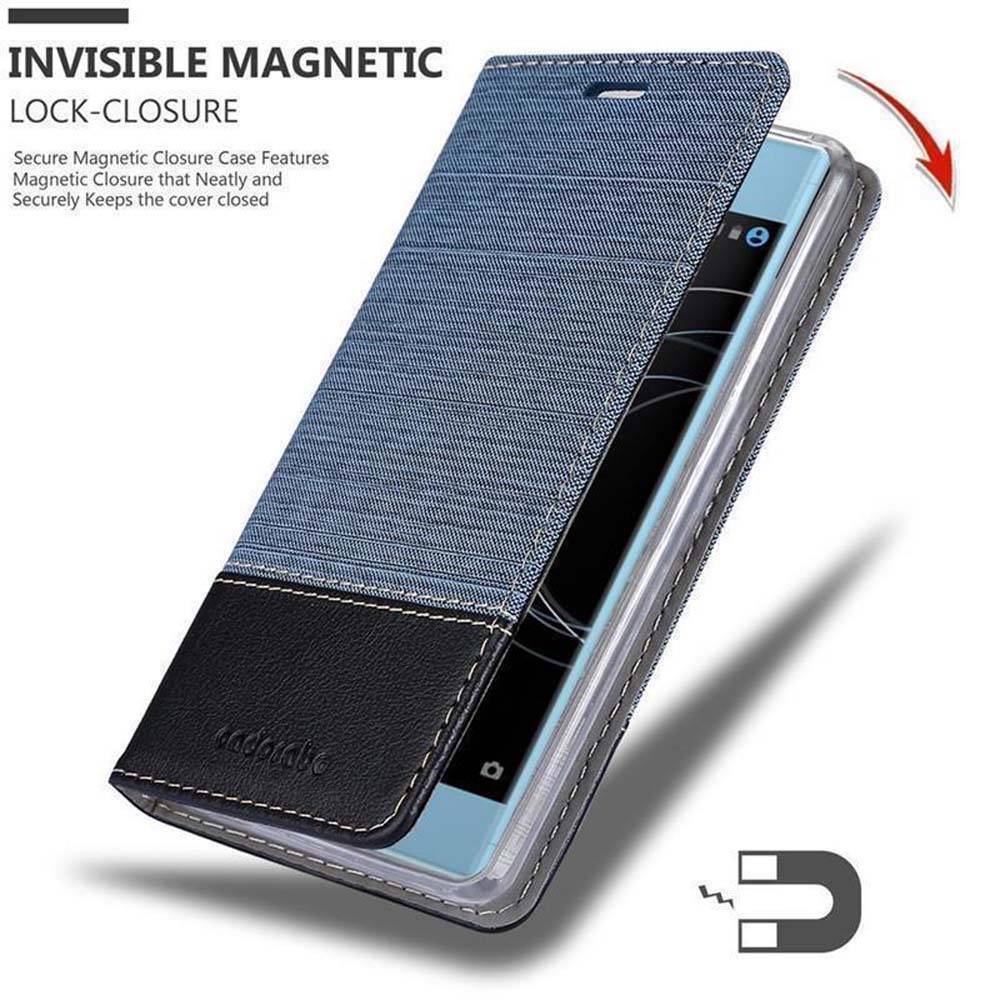 Cadorabo Hülle für Sony Xperia XA1 PLUS Schutzhülle in Blau Handy Hülle Etui Book Case Cover