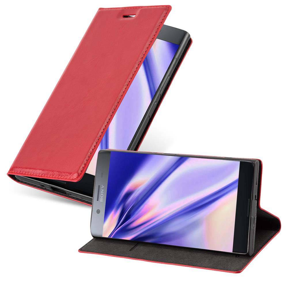 Cadorabo Hülle für Sony Xperia XZ PREMIUM Schutz Hülle in Rot Handyhülle Etui Case Cover Magnetverschluss