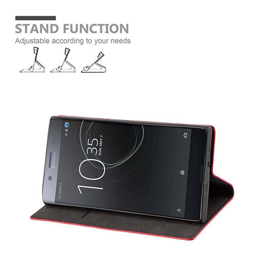Cadorabo Hülle für Sony Xperia XZ PREMIUM Schutz Hülle in Rot Handyhülle Etui Case Cover Magnetverschluss