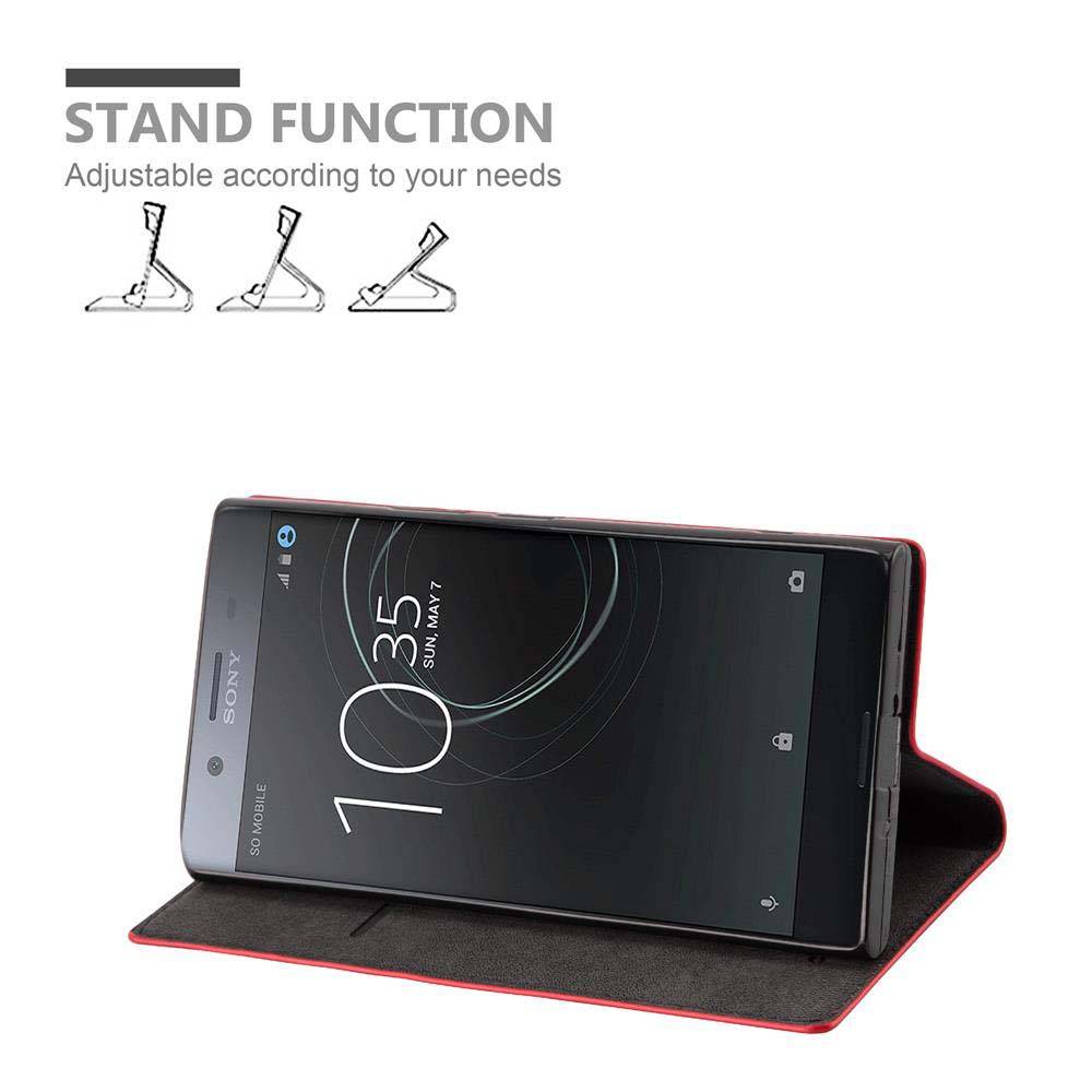 Cadorabo Hülle für Sony Xperia XZ1 COMPACT Schutz Hülle in Rot Handyhülle Etui Case Cover Magnetverschluss