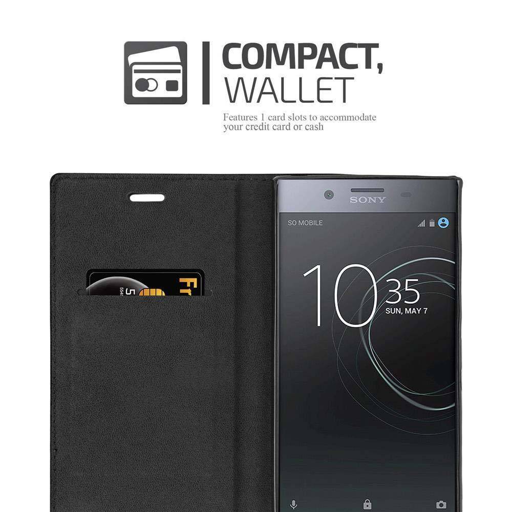 Cadorabo Hülle für Sony Xperia XZ1 COMPACT Schutz Hülle in Rot Handyhülle Etui Case Cover Magnetverschluss