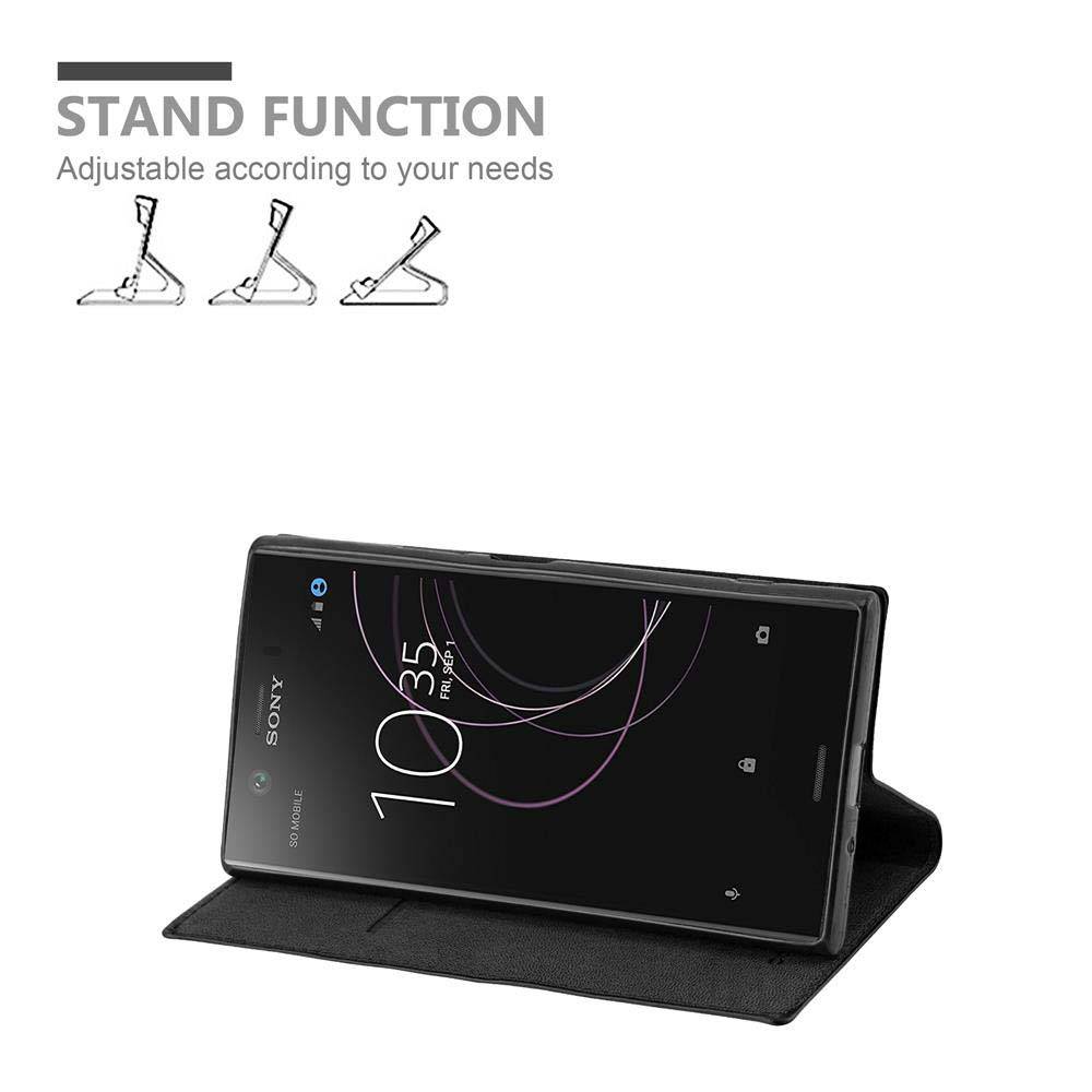 Cadorabo Hülle für Sony Xperia XZ1 Schutz Hülle in Schwarz Handyhülle Etui Case Cover Magnetverschluss