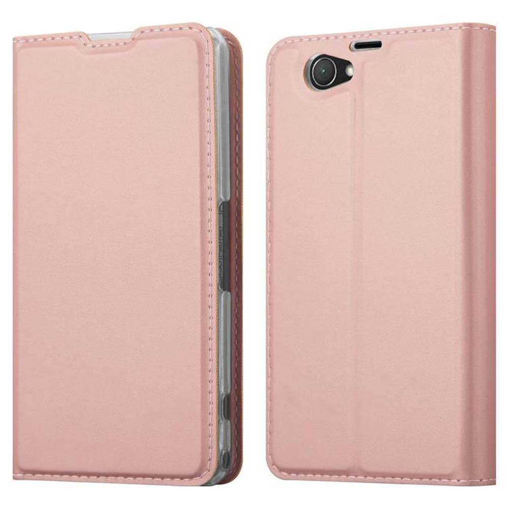 Cadorabo Handyhülle für Sony Xperia Z1 COMPACT Schutz Hülle in Rosa Cover Etui Book Case Booklet