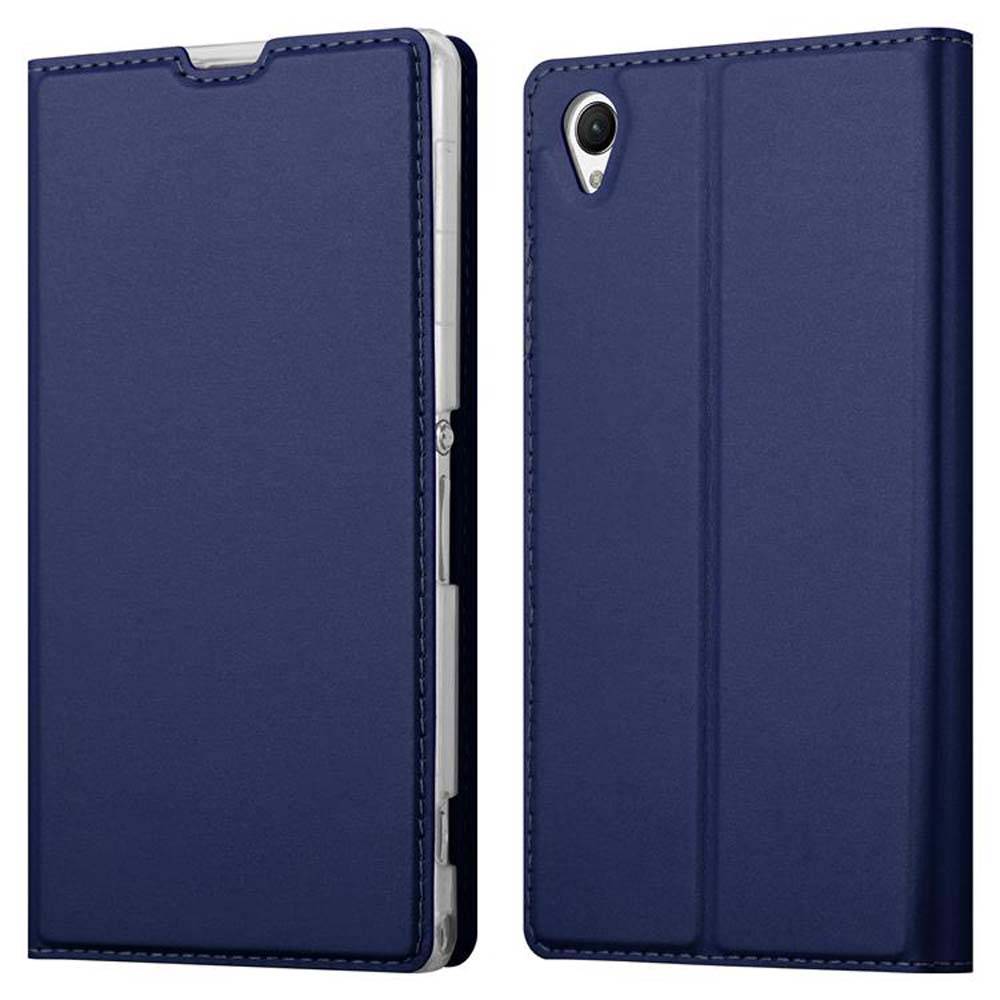 Cadorabo Handyhülle für Sony Xperia Z1 Schutz Hülle in Blau Cover Etui Book Case Booklet