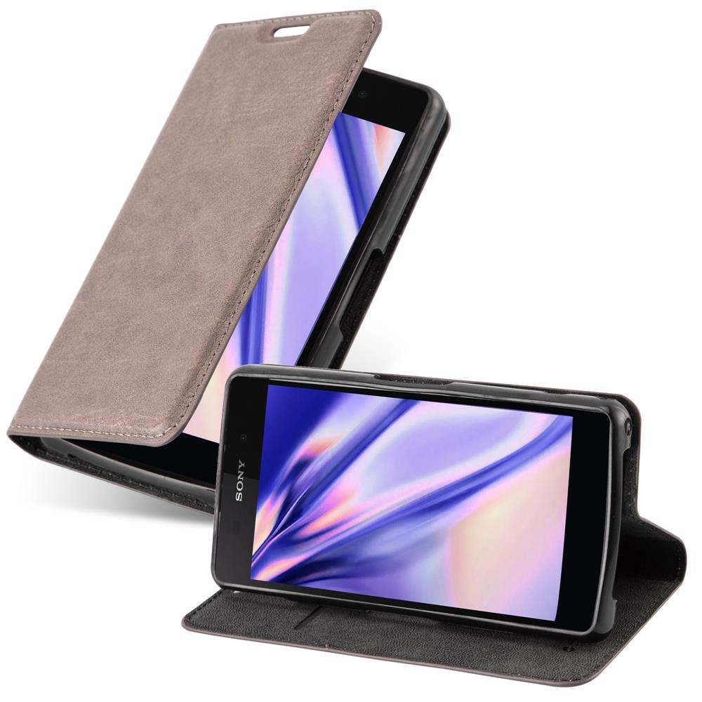 Cadorabo Hülle für Sony Xperia Z2 COMPACT Schutz Hülle in Braun Handyhülle Etui Case Cover Magnetverschluss