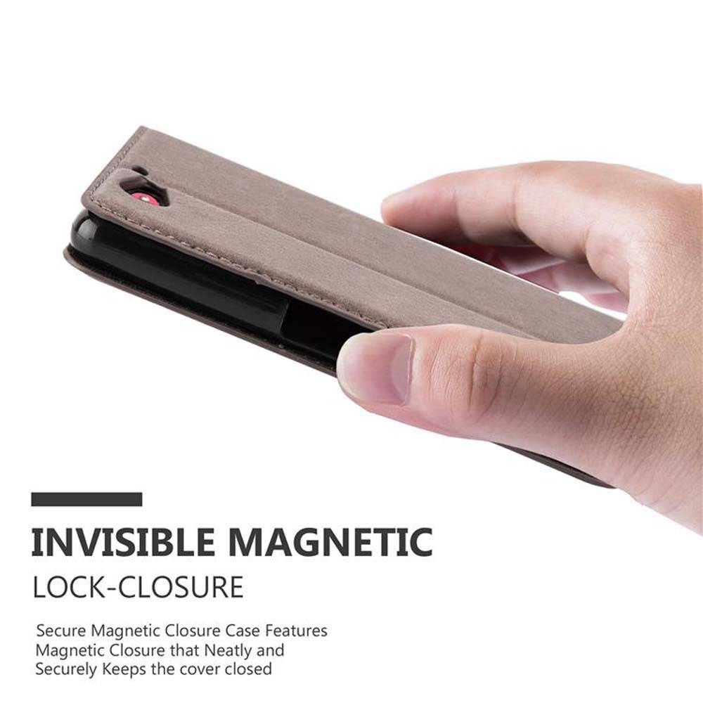 Cadorabo Hülle für Sony Xperia Z2 COMPACT Schutz Hülle in Braun Handyhülle Etui Case Cover Magnetverschluss