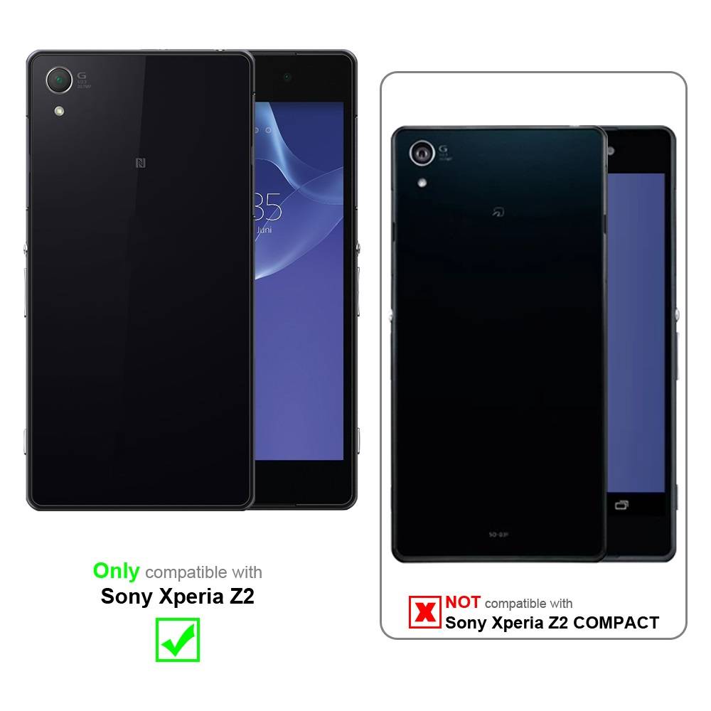 Cadorabo Handyhülle für Sony Xperia Z2 Schutz Hülle in Rosa Cover Etui Book Case Booklet