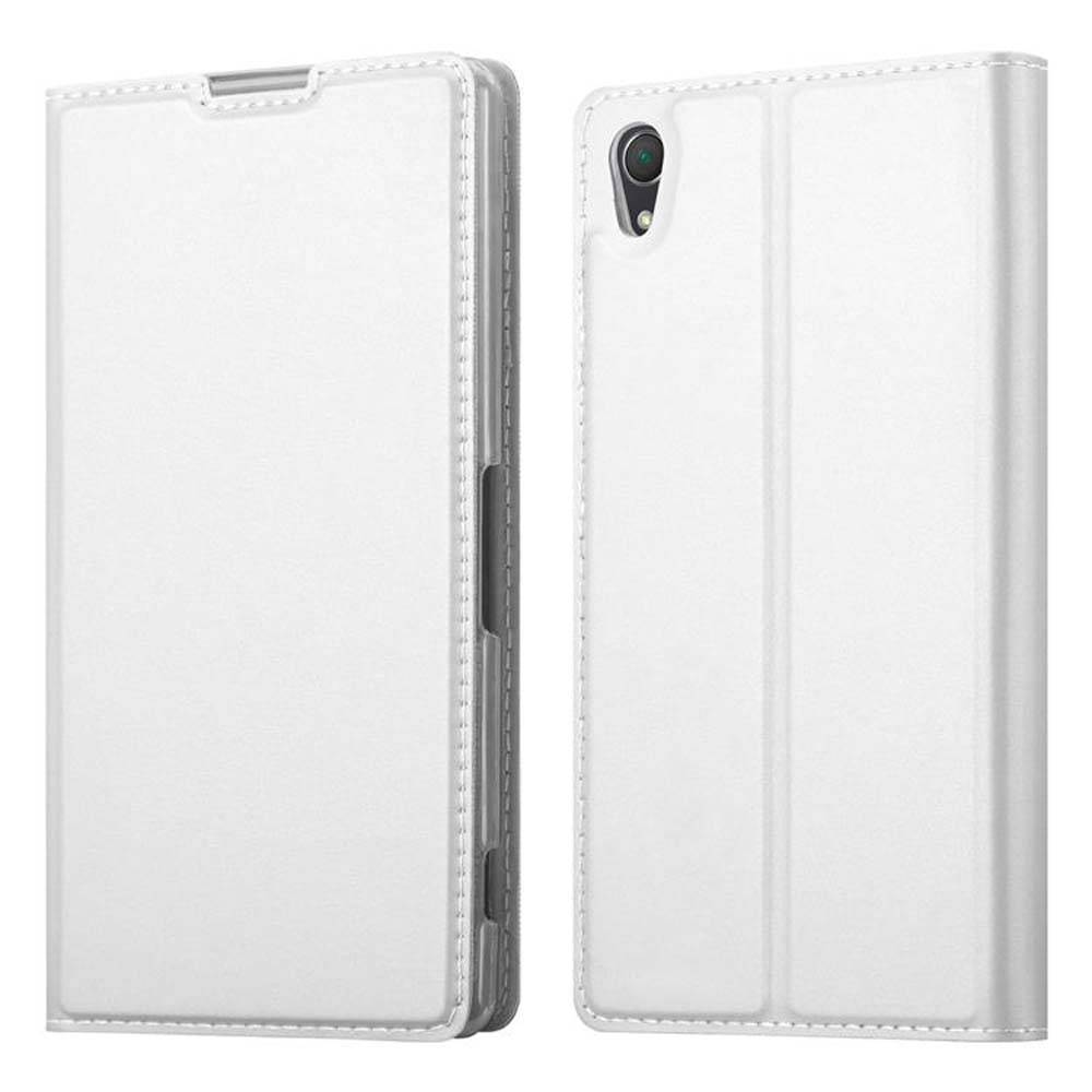 Cadorabo Handyhülle für Sony Xperia Z2 Schutz Hülle in Silber Cover Etui Book Case Booklet