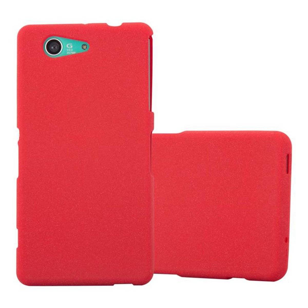 Flexible TPU Silikon Handy Schutzhülle - Hülle - ultra slim, frost rot, Backcover für Sony Xperia Z3 Compact