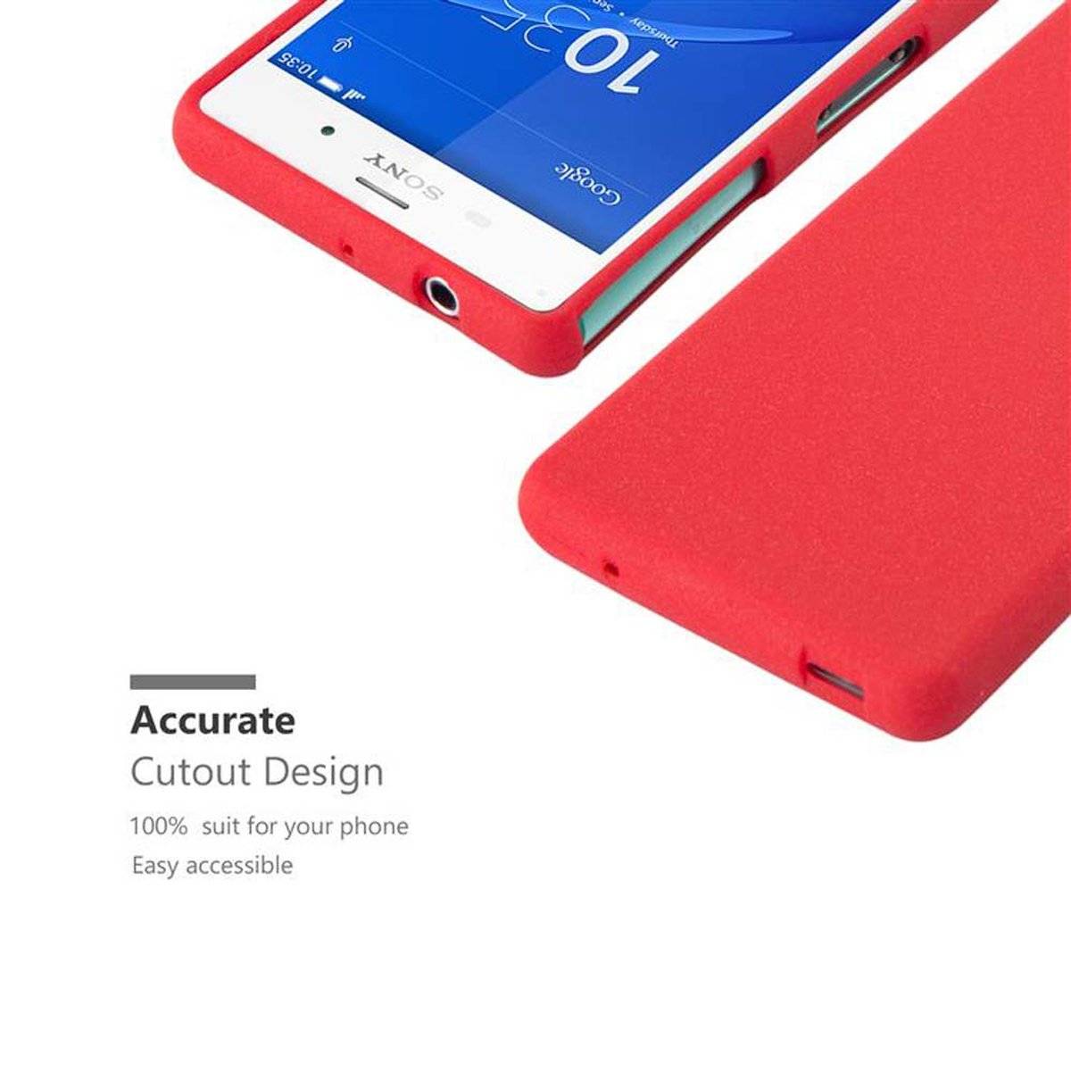 Flexible TPU Silikon Handy Schutzhülle - Hülle - ultra slim, frost rot, Backcover für Sony Xperia Z3 Compact