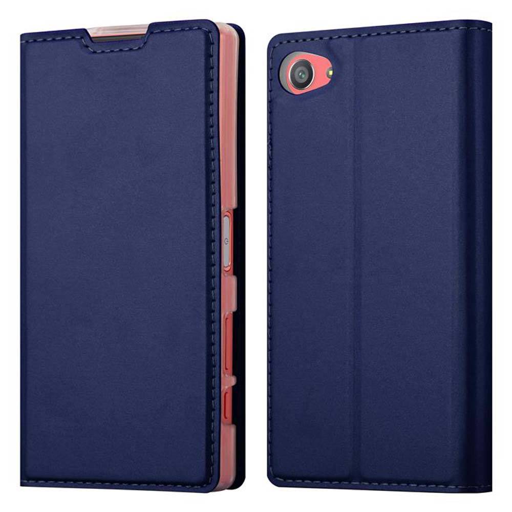 Cadorabo Handyhülle für Sony Xperia Z5 COMPACT Schutz Hülle in Blau Cover Etui Book Case Booklet