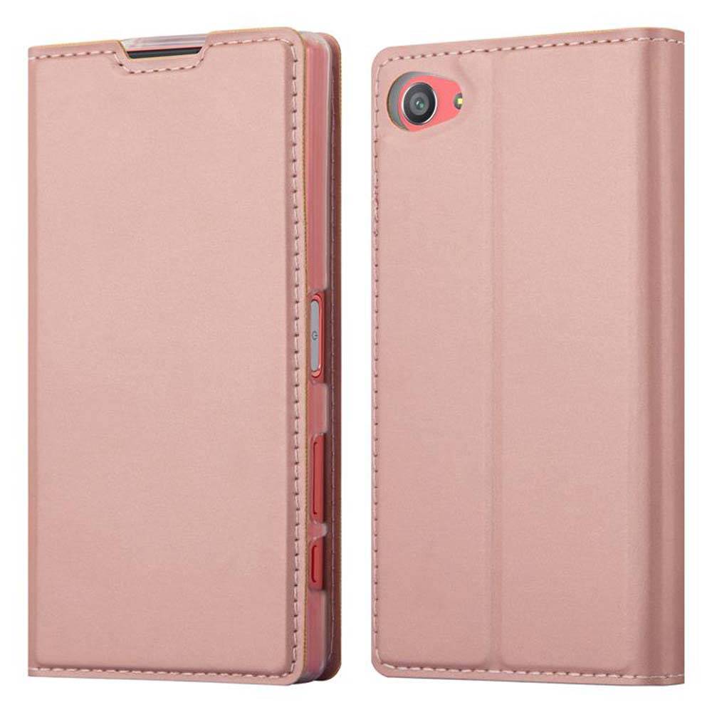 Cadorabo Handyhülle für Sony Xperia Z5 COMPACT Schutz Hülle in Rosa Cover Etui Book Case Booklet