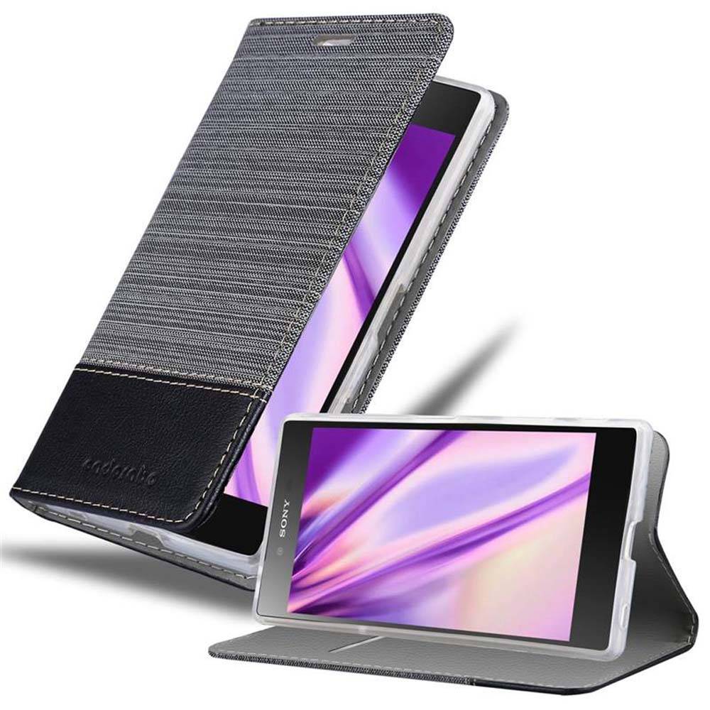 Cadorabo Hülle für Sony Xperia Z5 PREMIUM Schutzhülle in Grau Handy Hülle Etui Book Case Cover