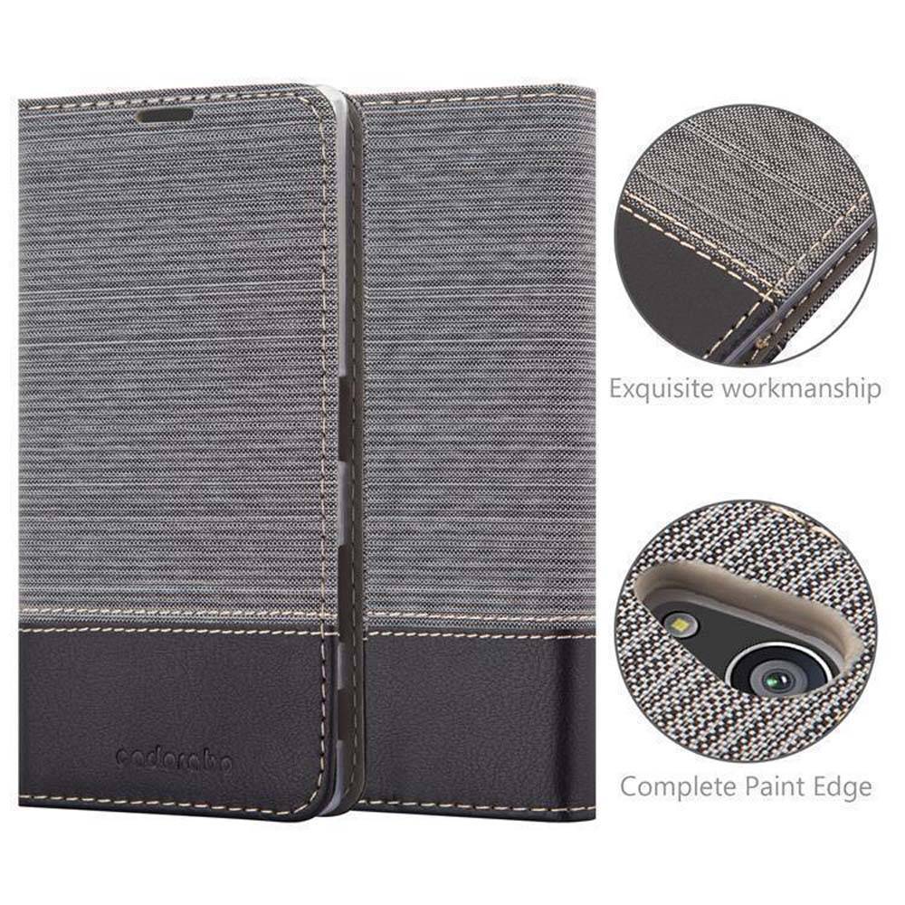 Cadorabo Hülle für Sony Xperia Z5 PREMIUM Schutzhülle in Grau Handy Hülle Etui Book Case Cover