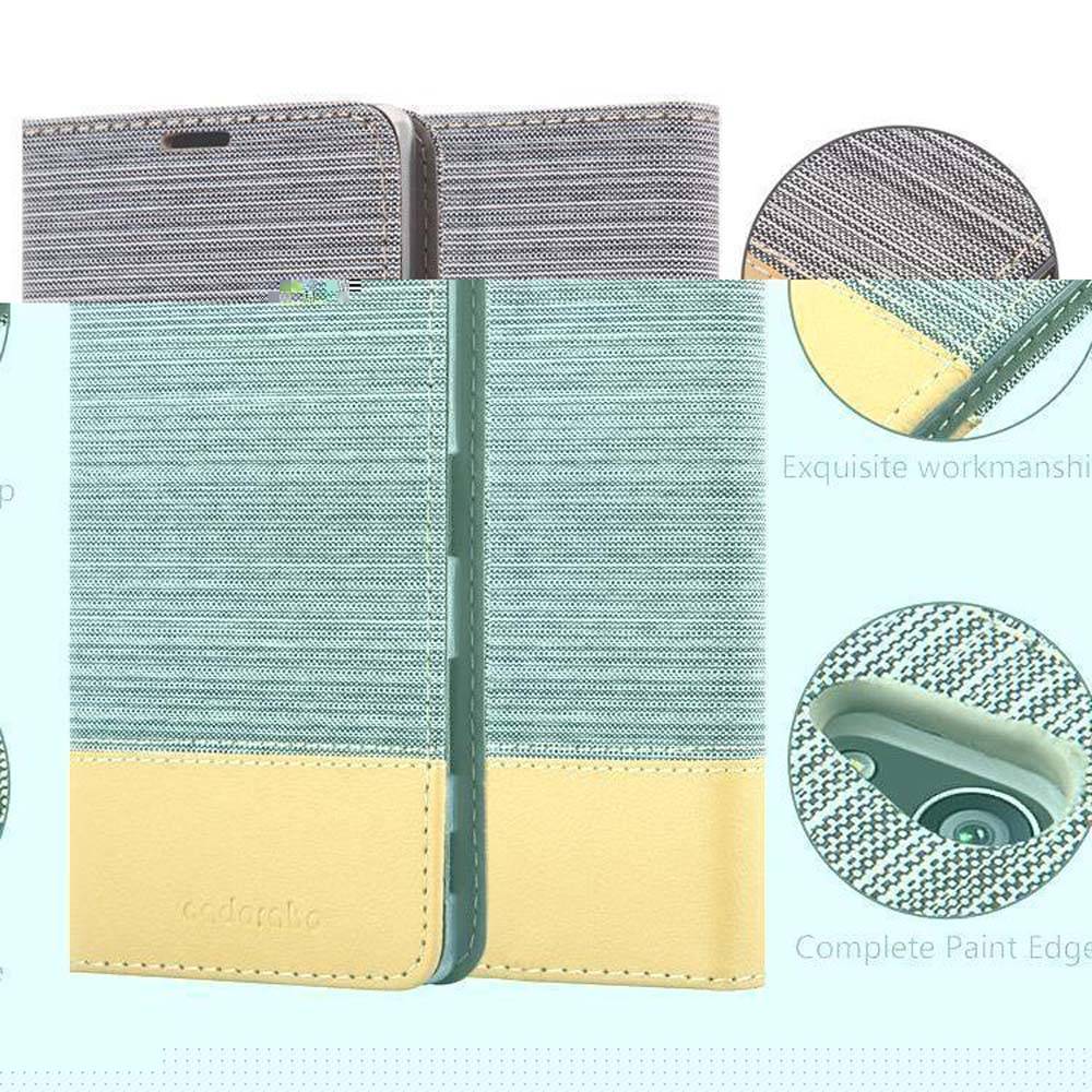 Cadorabo Hülle für Sony Xperia Z5 PREMIUM Schutzhülle in Grau Handy Hülle Etui Book Case Cover