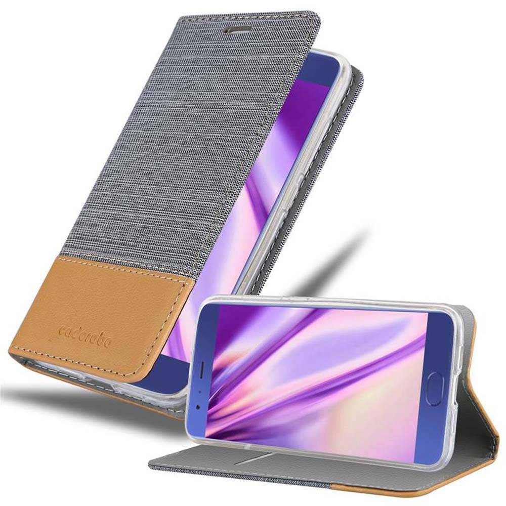 Cadorabo Hülle für Xiaomi Mi 6 Schutzhülle in Grau Handy Hülle Etui Book Case Cover