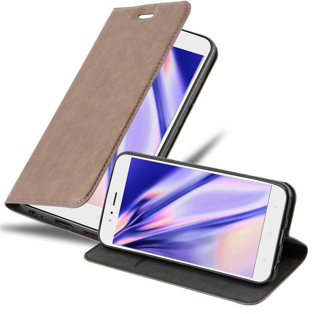 Cadorabo Hülle für Xiaomi Mi A1 / Mi 5X Schutz Hülle in Braun Handyhülle Etui Case Cover Magnetverschluss