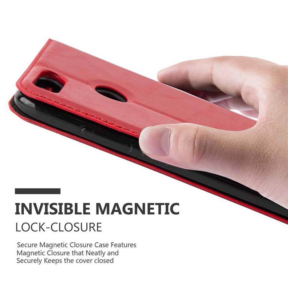 Cadorabo Hülle für Xiaomi Mi A1 / Mi 5X Schutz Hülle in Rot Handyhülle Etui Case Cover Magnetverschluss
