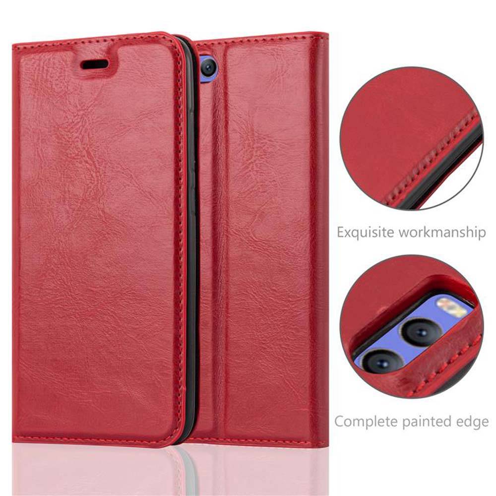 Cadorabo Hülle für Xiaomi Mi A1 / Mi 5X Schutz Hülle in Rot Handyhülle Etui Case Cover Magnetverschluss