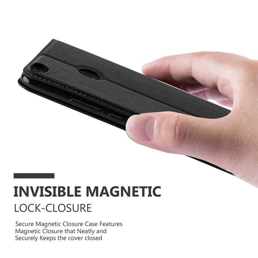 Cadorabo Hülle für Xiaomi Mi MAX 2 Schutz Hülle in Schwarz Handyhülle Etui Case Cover Magnetverschluss