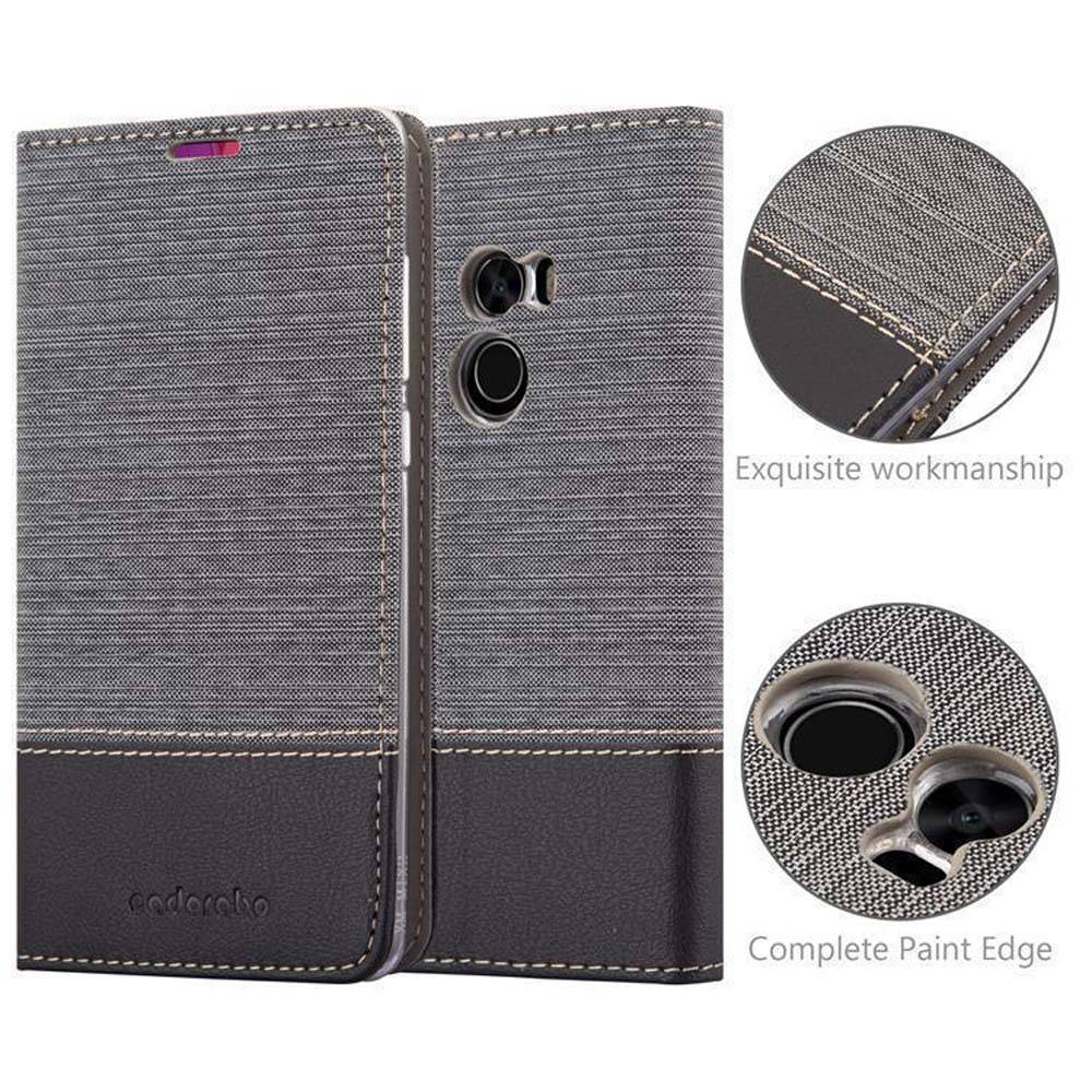 Cadorabo Hülle für Xiaomi Mi MIX 2 Schutzhülle in Grau Handy Hülle Etui Book Case Cover