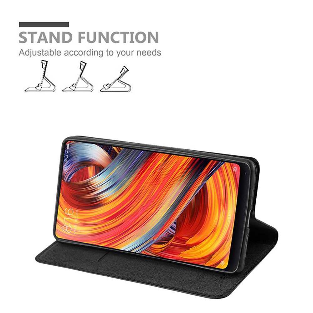 Cadorabo Hülle für Xiaomi Mi MIX 2 Schutz Hülle in Schwarz Handyhülle Etui Case Cover Magnetverschluss