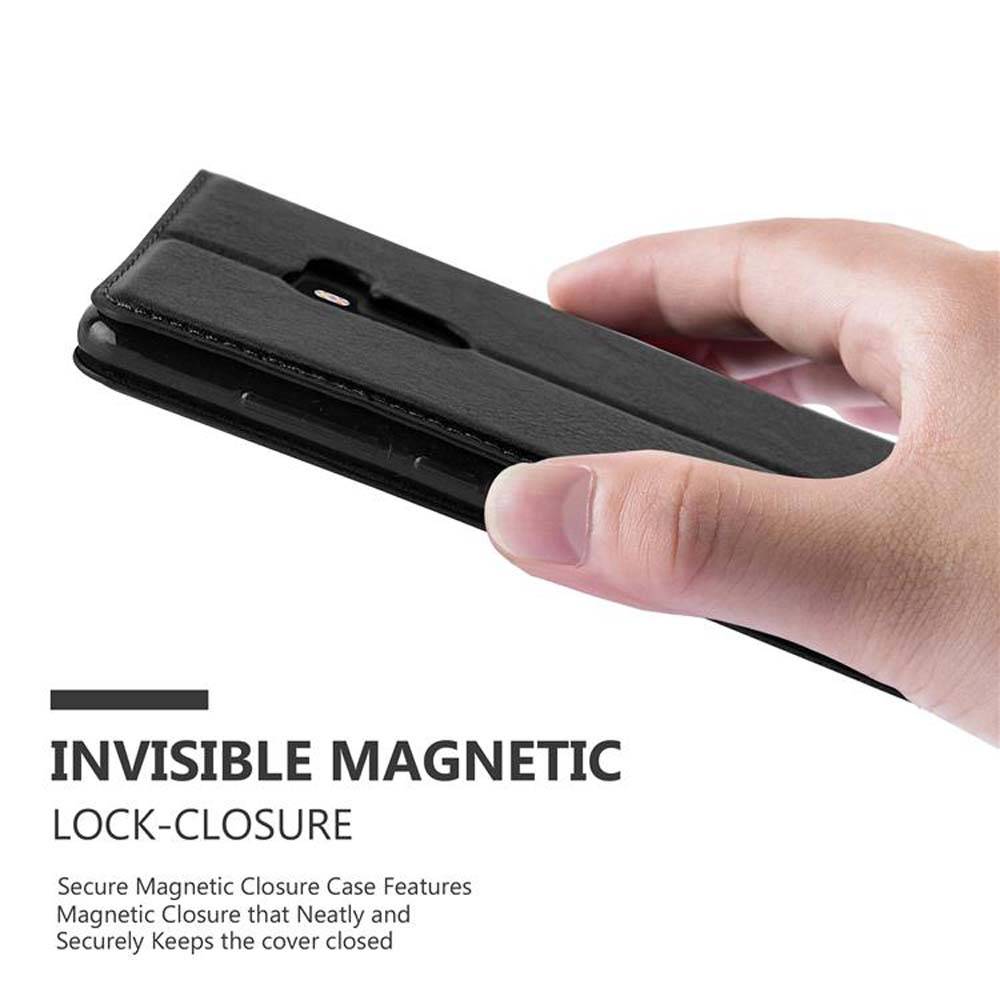 Cadorabo Hülle für Xiaomi Mi MIX 2 Schutz Hülle in Schwarz Handyhülle Etui Case Cover Magnetverschluss