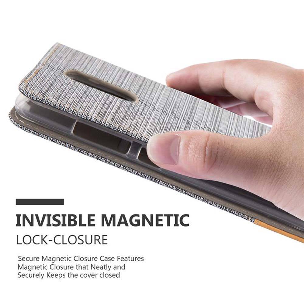 Cadorabo Hülle für Xiaomi RedMi NOTE 3 Schutzhülle in Grau Handy Hülle Etui Book Case Cover