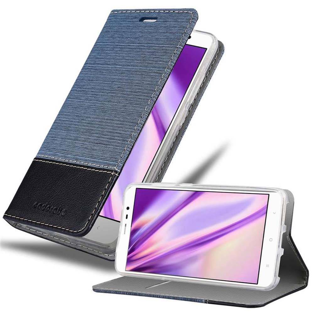 Cadorabo Hülle für Xiaomi RedMi NOTE 4 Schutzhülle in Blau Handy Hülle Etui Book Case Cover