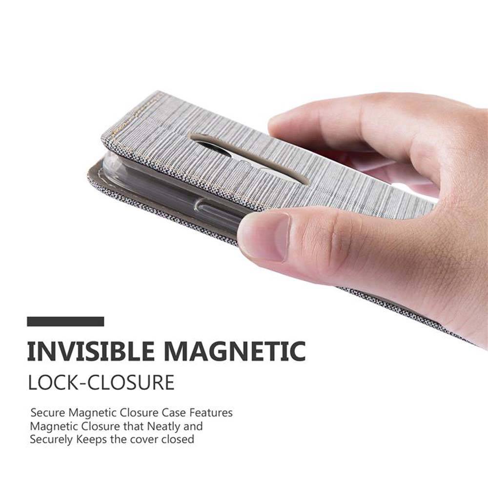 Cadorabo Hülle für Xiaomi RedMi NOTE 4 Schutzhülle in Grau Handy Hülle Etui Book Case Cover