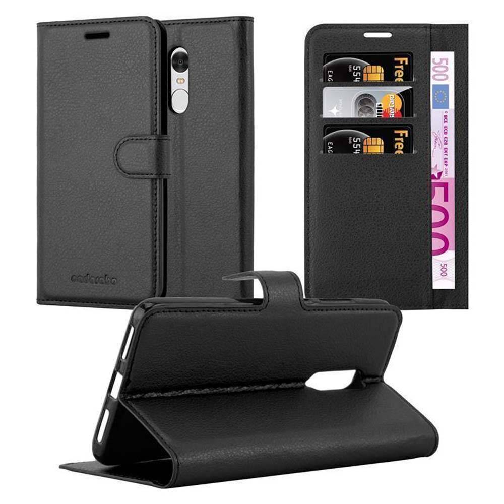 Cadorabo Hülle für Xiaomi RedMi NOTE 4 Schutz Hülle in Schwarz Handyhülle Etui Case Cover Magnetverschluss
