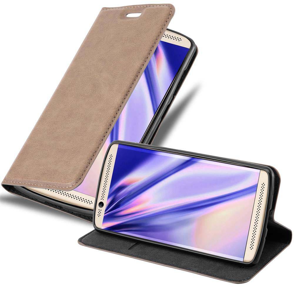 Cadorabo Hülle für ZTE Axon 7 MINI Schutz Hülle in Braun Handyhülle Etui Case Cover Magnetverschluss