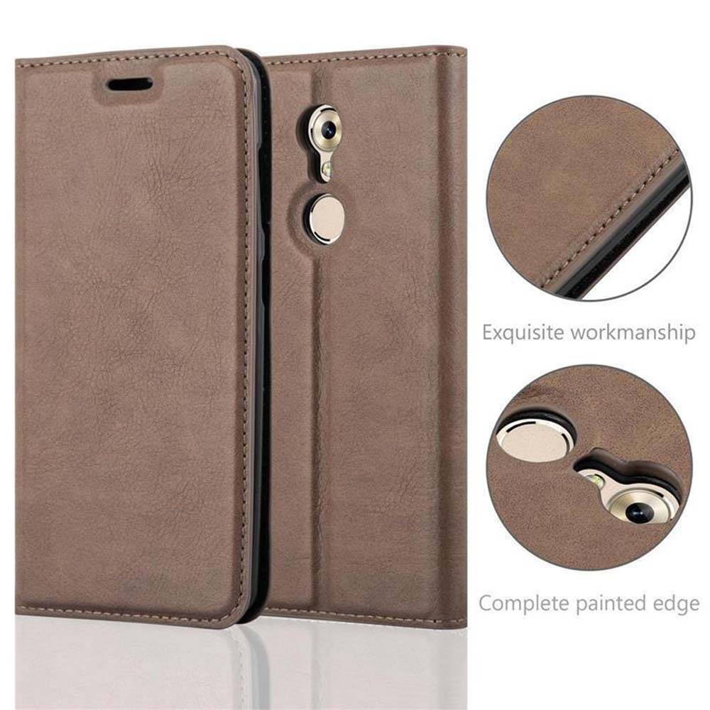 Cadorabo Hülle für ZTE Axon 7 MINI Schutz Hülle in Braun Handyhülle Etui Case Cover Magnetverschluss