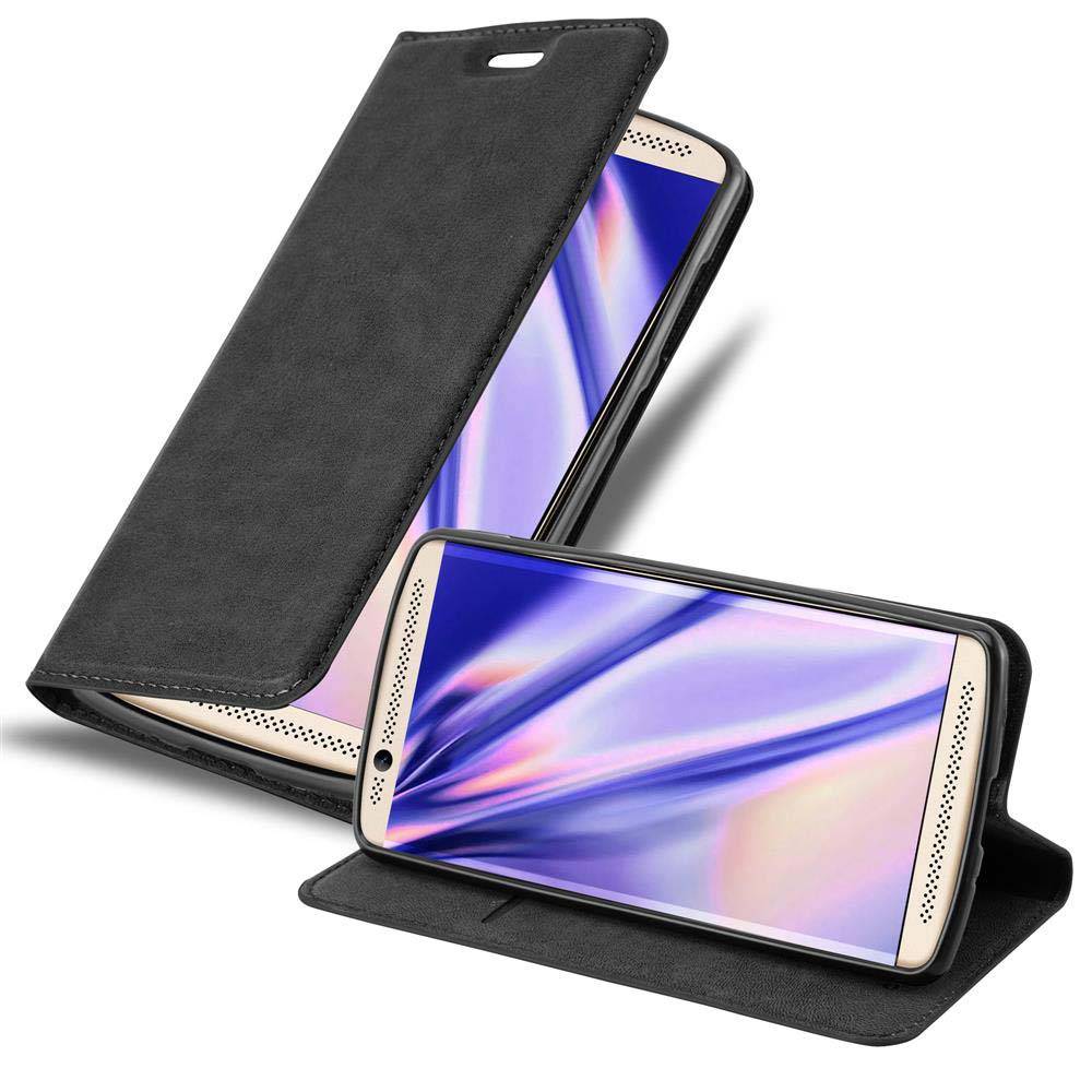 Cadorabo Hülle für ZTE Axon 7 MINI Schutz Hülle in Schwarz Handyhülle Etui Case Cover Magnetverschluss