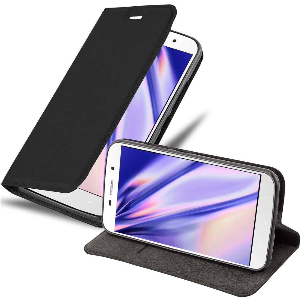Cadorabo Hülle für ZTE Blade A602 Schutz Hülle in Schwarz Handyhülle Etui Case Cover Magnetverschluss