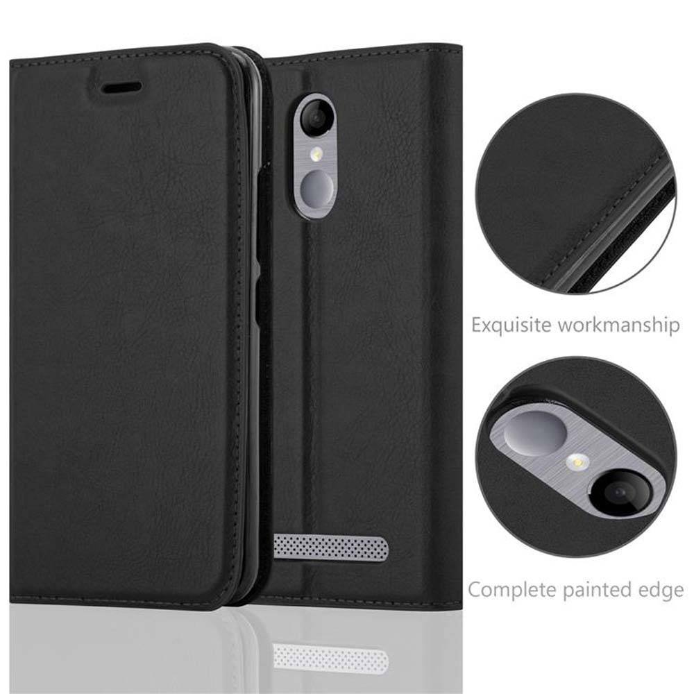 Cadorabo Hülle für ZTE Blade A602 Schutz Hülle in Schwarz Handyhülle Etui Case Cover Magnetverschluss