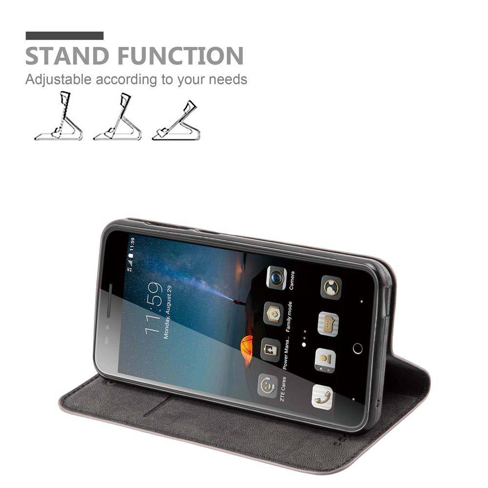 Cadorabo Hülle für ZTE Blade A612 Schutz Hülle in Braun Handyhülle Etui Case Cover Magnetverschluss