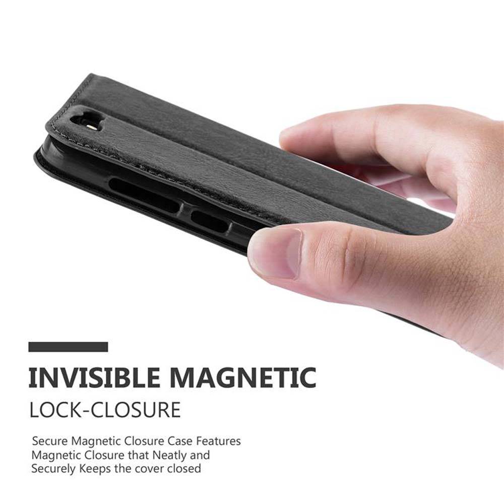 Cadorabo Hülle für ZTE Blade A612 Schutz Hülle in Schwarz Handyhülle Etui Case Cover Magnetverschluss