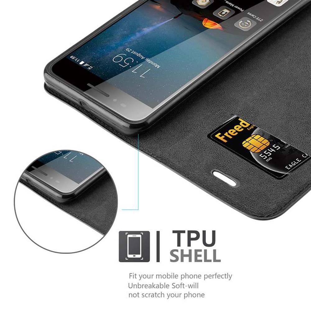 Cadorabo Hülle für ZTE Blade A612 Schutz Hülle in Schwarz Handyhülle Etui Case Cover Magnetverschluss