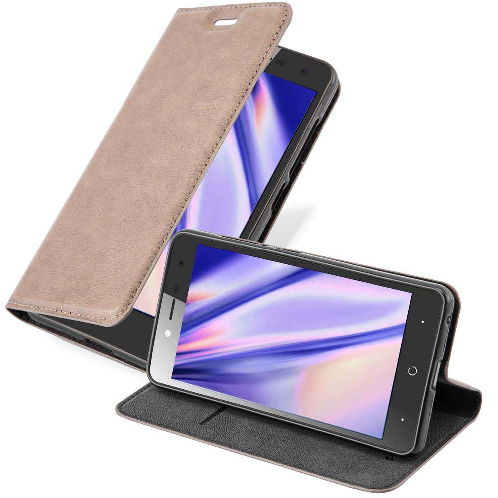 Cadorabo Hülle für ZTE Blade L7 Schutz Hülle in Braun Handyhülle Etui Case Cover Magnetverschluss
