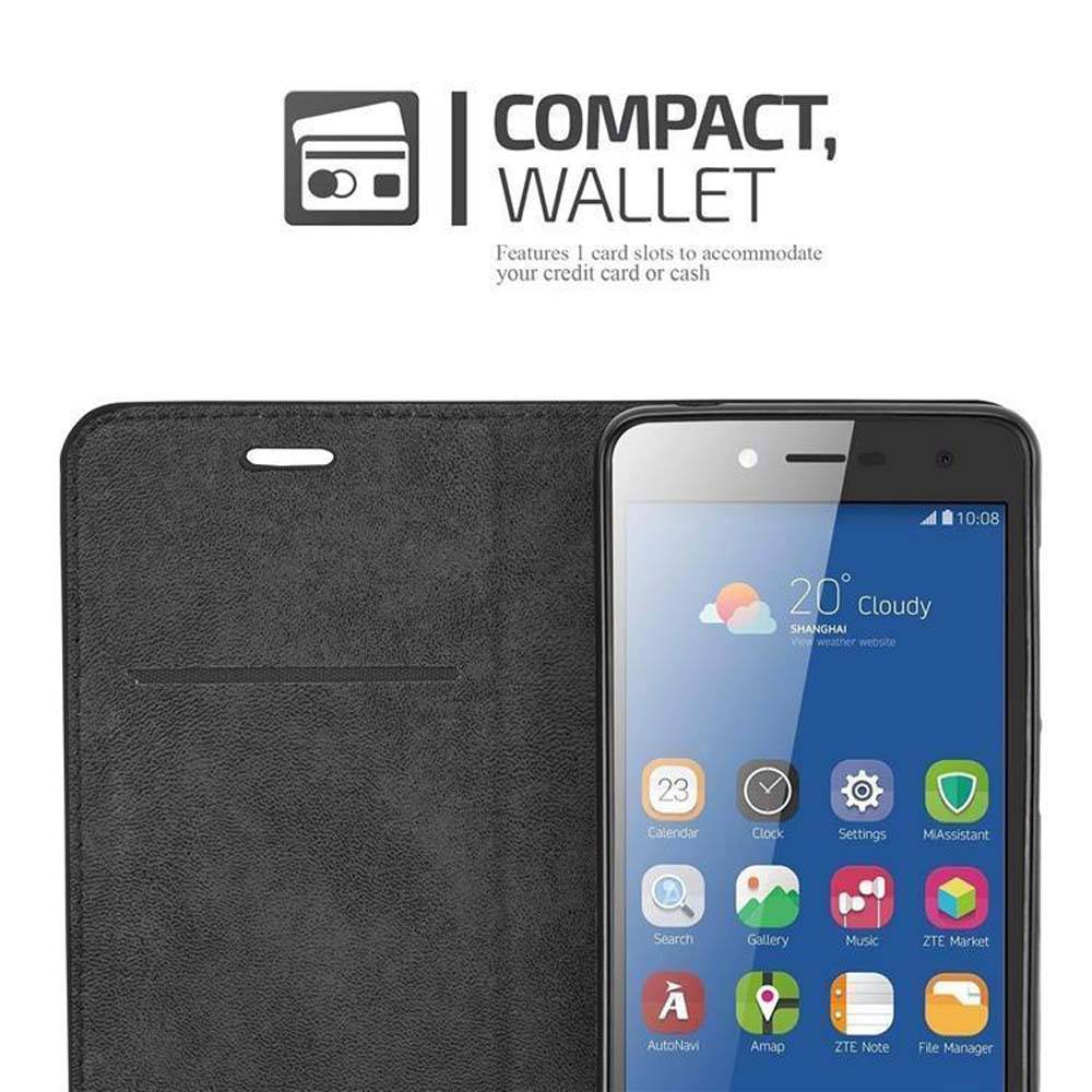 Cadorabo Hülle für ZTE Blade L7 Schutz Hülle in Braun Handyhülle Etui Case Cover Magnetverschluss