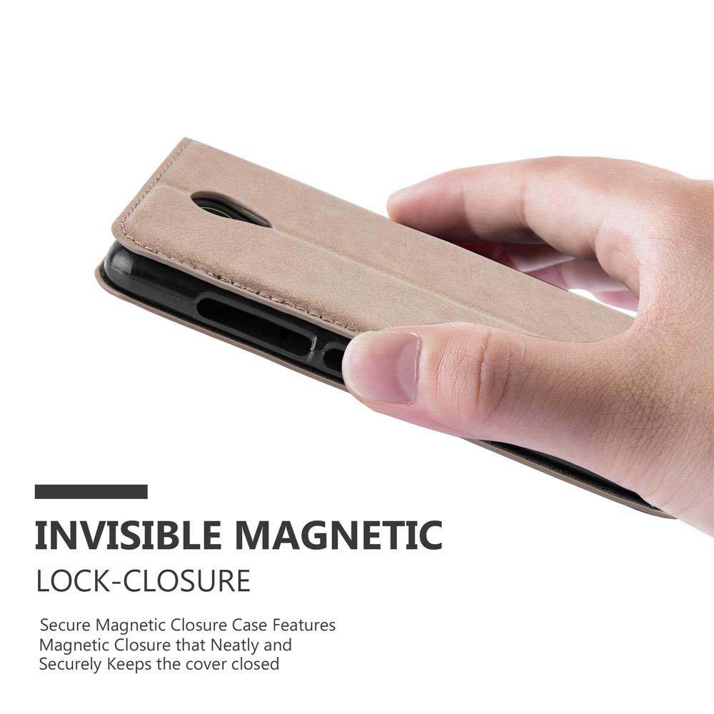 Cadorabo Hülle für ZTE Blade L7 Schutz Hülle in Braun Handyhülle Etui Case Cover Magnetverschluss