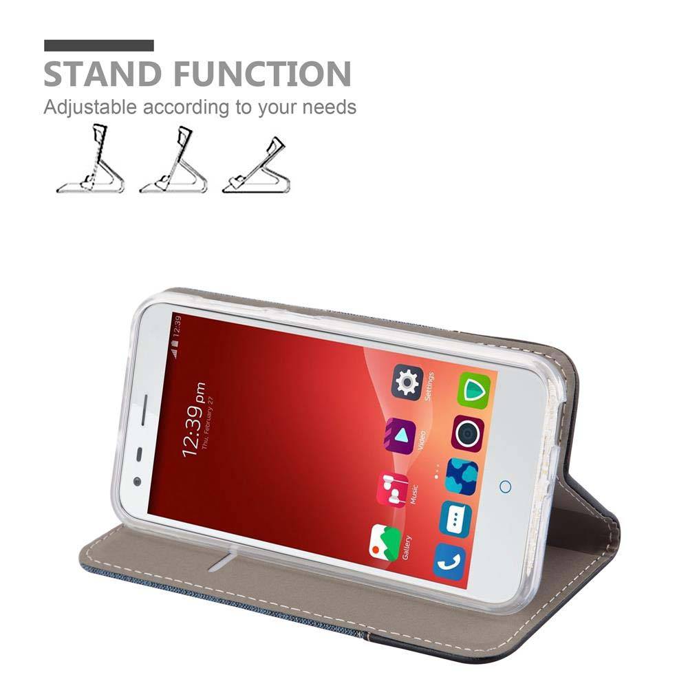 Cadorabo Hülle für ZTE Blade S6 Schutzhülle in Blau Handy Hülle Etui Book Case Cover