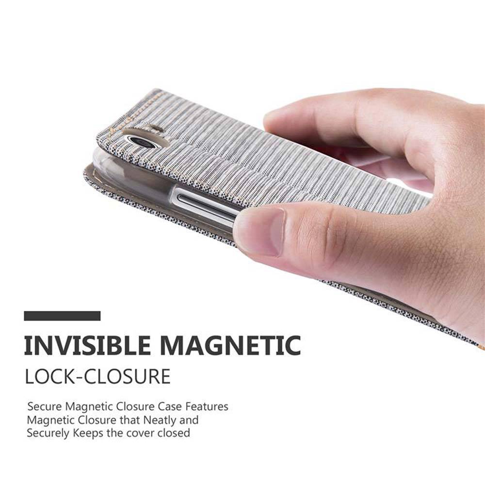 Cadorabo Hülle für ZTE Blade S6 Schutzhülle in Grau Handy Hülle Etui Book Case Cover