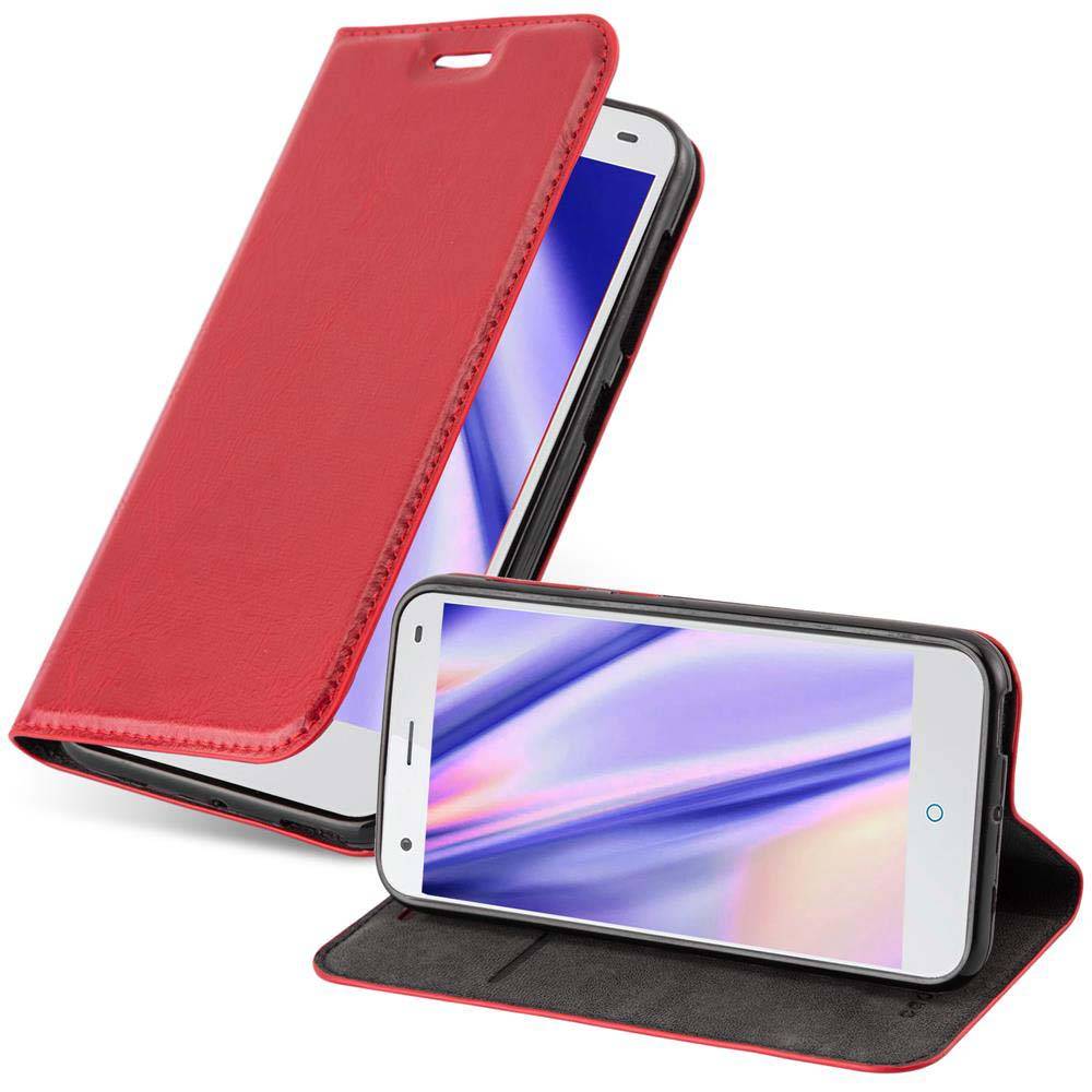 Cadorabo Hülle für ZTE Blade S6 Schutz Hülle in Rot Handyhülle Etui Case Cover Magnetverschluss