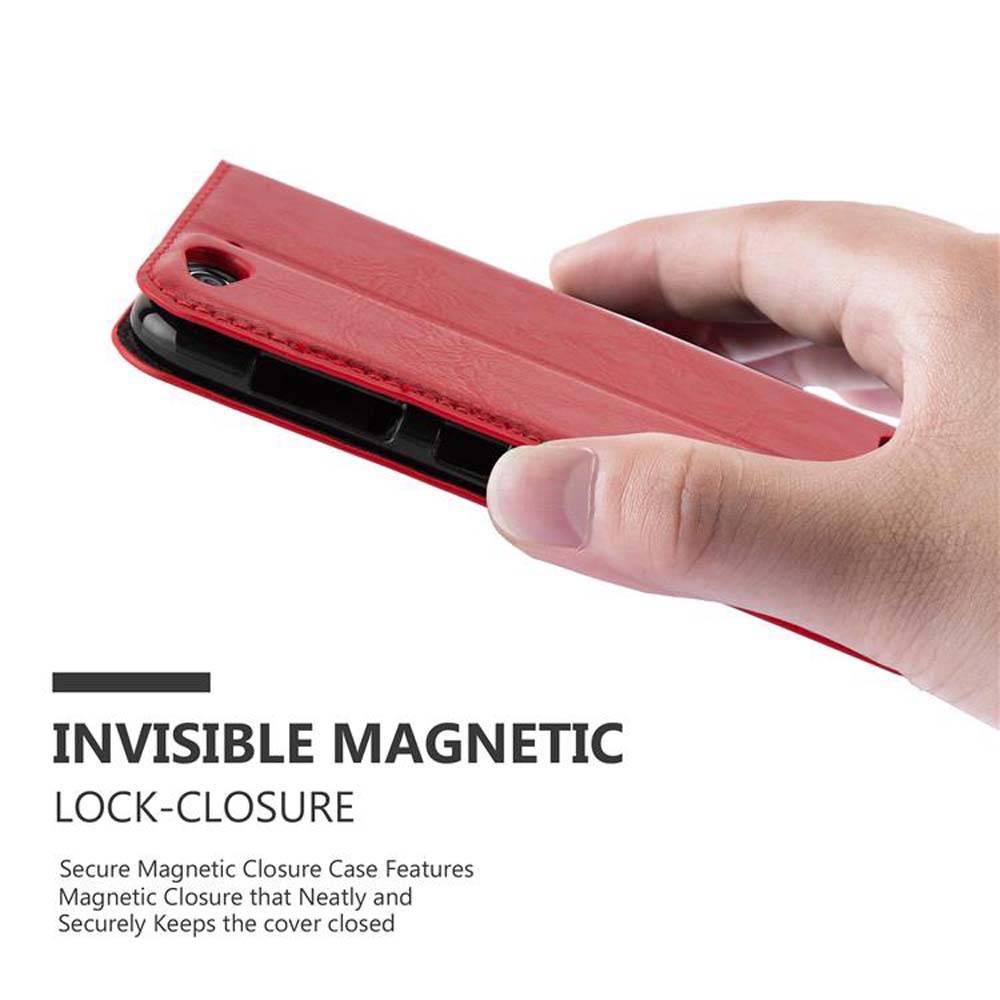 Cadorabo Hülle für ZTE Blade S6 Schutz Hülle in Rot Handyhülle Etui Case Cover Magnetverschluss