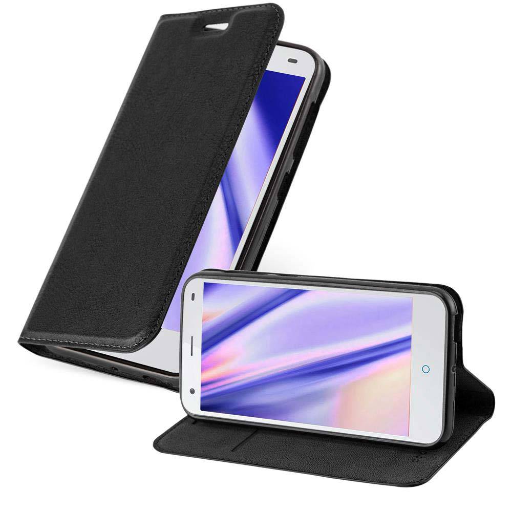 Cadorabo Hülle für ZTE Blade S6 Schutz Hülle in Schwarz Handyhülle Etui Case Cover Magnetverschluss