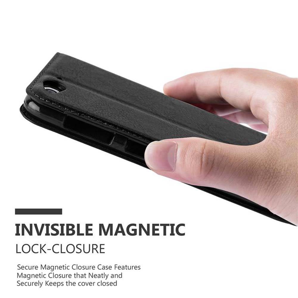 Cadorabo Hülle für ZTE Blade S6 Schutz Hülle in Schwarz Handyhülle Etui Case Cover Magnetverschluss