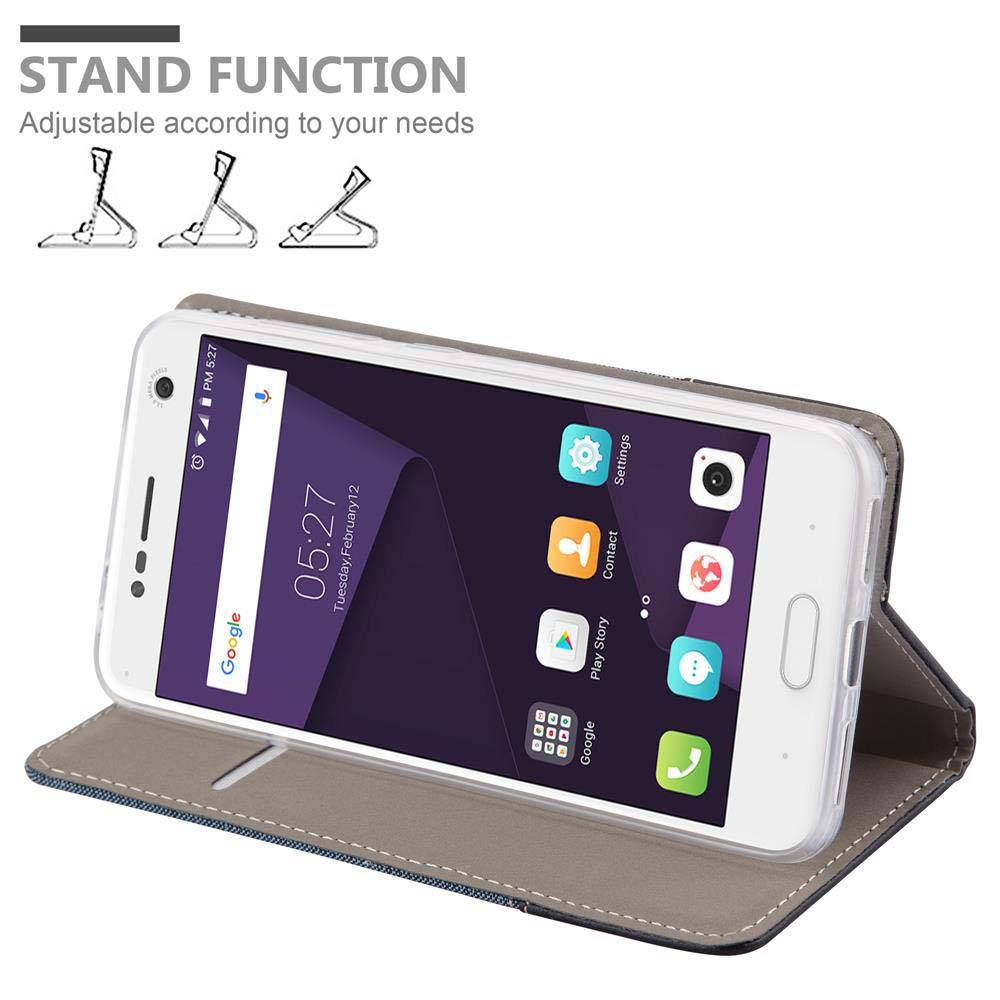 Cadorabo Hülle für ZTE Blade V8 Schutzhülle in Blau Handy Hülle Etui Book Case Cover