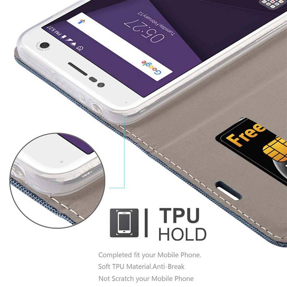 Cadorabo Hülle für ZTE Blade V8 Schutzhülle in Blau Handy Hülle Etui Book Case Cover